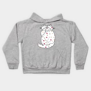 Magentaverse Spotty Cute Cat Kids Hoodie